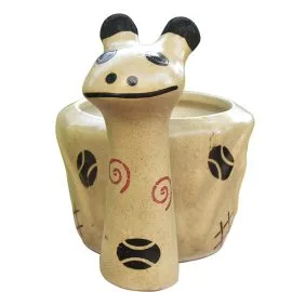 snail design ceramic plant pot / planter