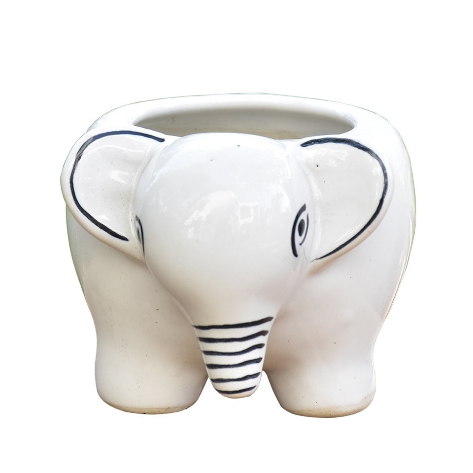 styleclub elephant ceramic plant pot