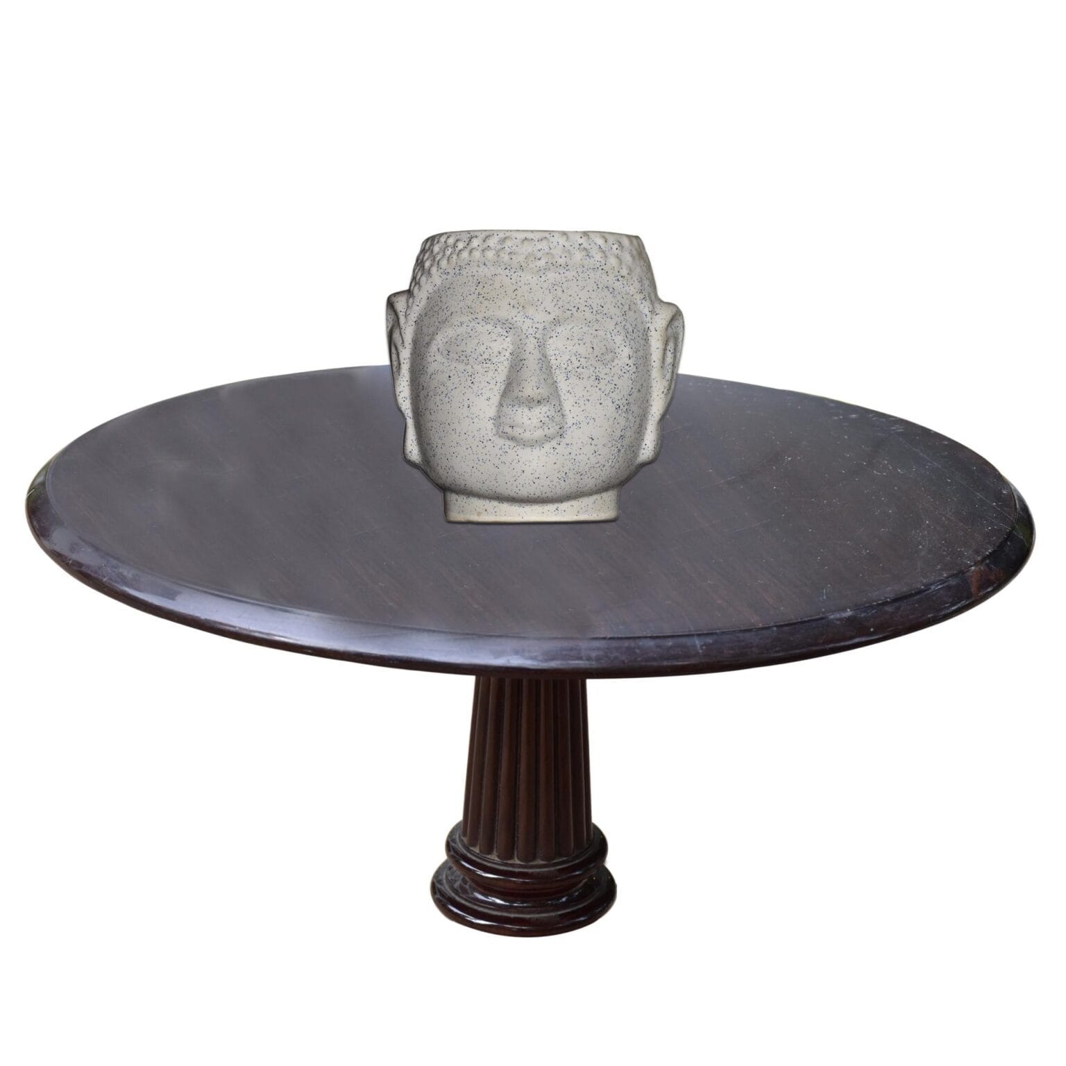 Medium Blue Dotted Ceramic Head Pot