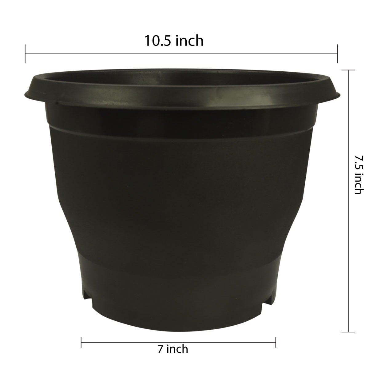 Black Plastic Pot
